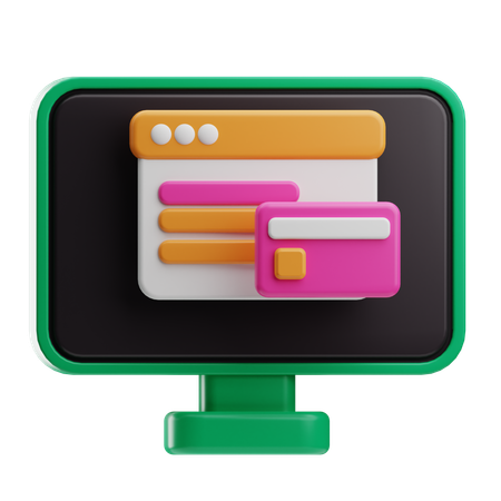 Pago en línea  3D Icon