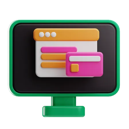 Pago en línea  3D Icon