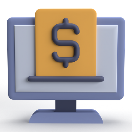 Pago en línea  3D Icon