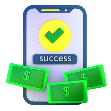 Pago exitoso  3D Icon