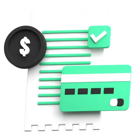 Pago exitoso  3D Icon