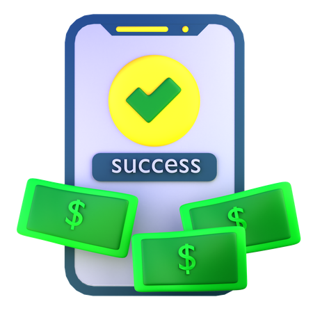 Pago exitoso  3D Icon
