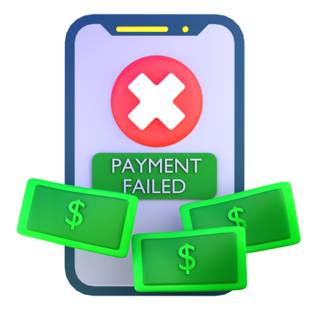 Pago fallido  3D Icon