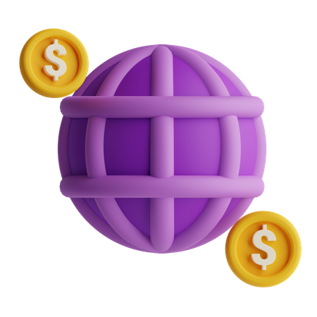 Pago global  3D Icon