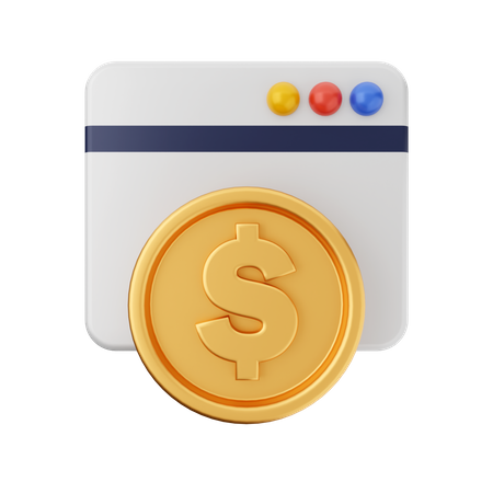 Pago en línea  3D Icon