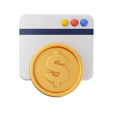 Pago en línea  3D Icon