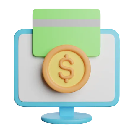 Pago en línea  3D Icon