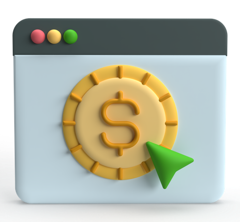 Pago por clic  3D Icon