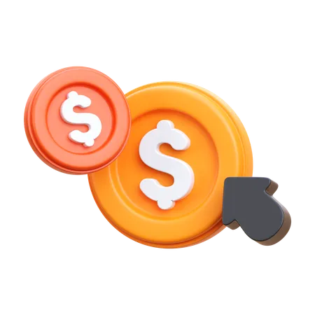 Pago por clic  3D Icon