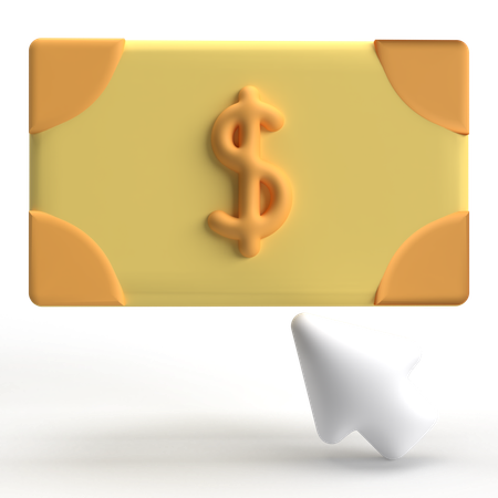 Pago por clic  3D Icon