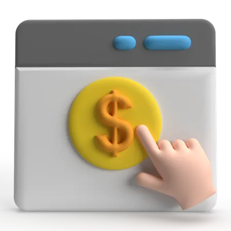 Pago por clic  3D Icon