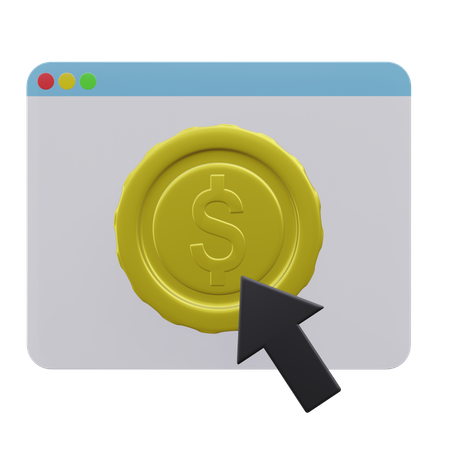 Pago por clic  3D Icon