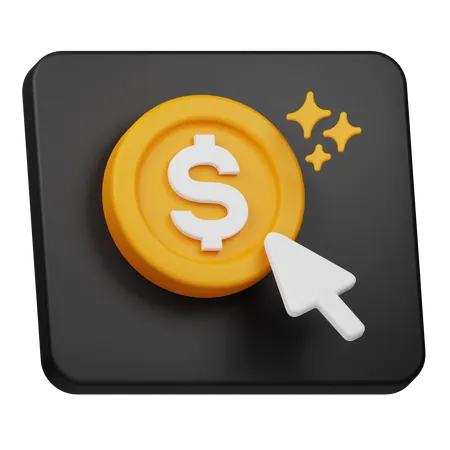 Pago por clic  3D Icon