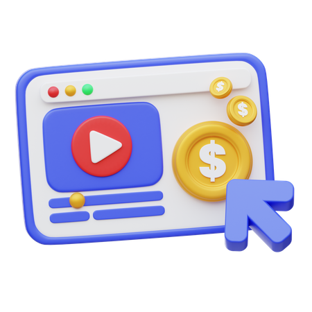 Pago por clic  3D Icon