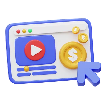 Pago por clic  3D Icon