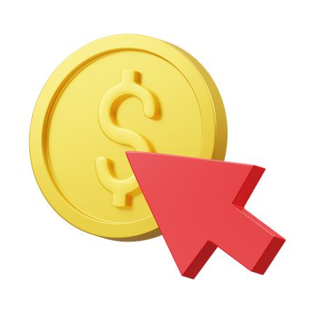Pago por clic  3D Icon