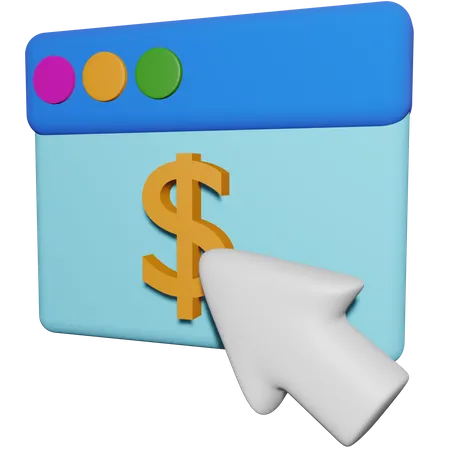 Pago por clic  3D Illustration