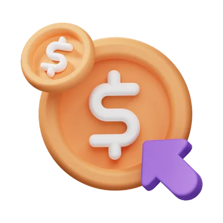 Pago por clic  3D Icon