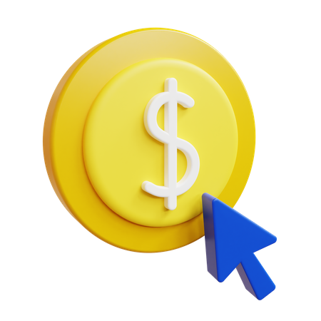 Pago por clic  3D Icon