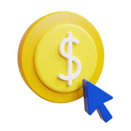 Pago por clic  3D Icon