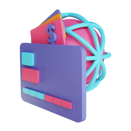 Pago por internet  3D Illustration