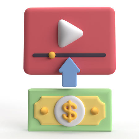 Pago por visualización  3D Icon