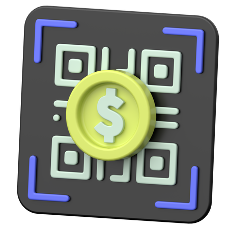 Pago qr  3D Icon