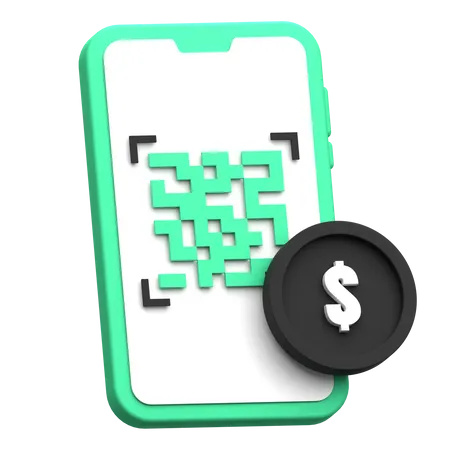 Pago qr  3D Icon