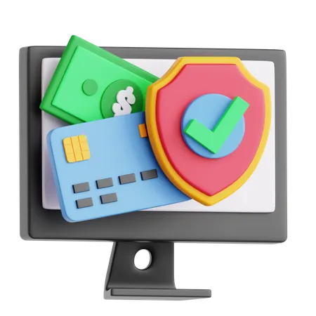 Pago seguro  3D Icon