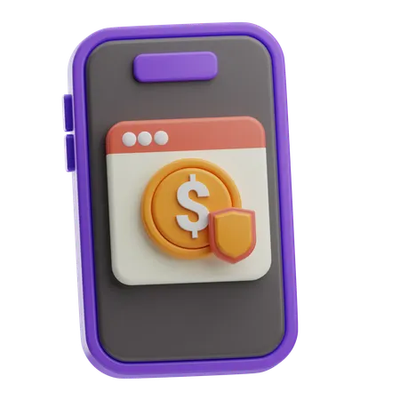 Pago seguro en línea  3D Icon