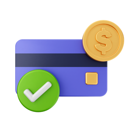 Pago verificado  3D Icon