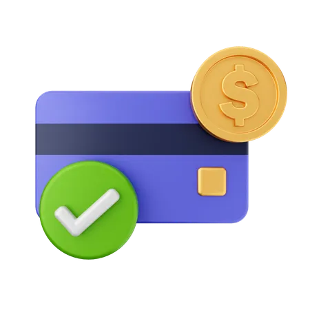 Pago verificado  3D Icon