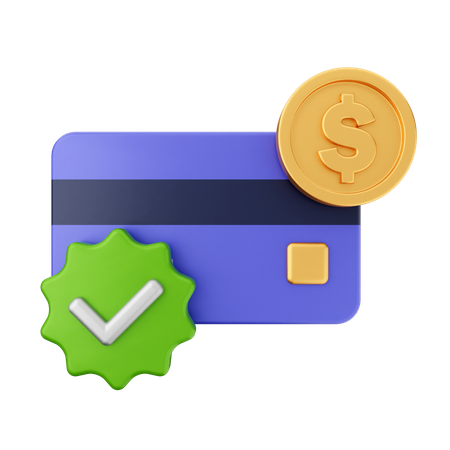 Pago verificado  3D Icon