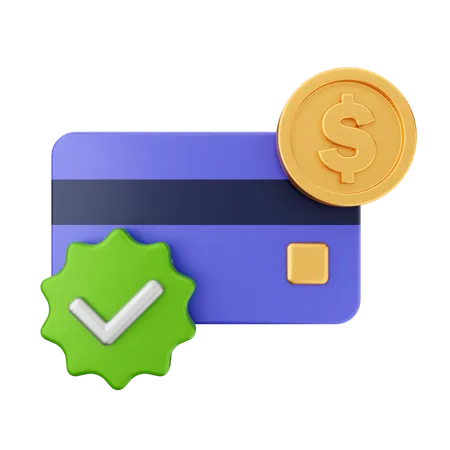 Pago verificado  3D Icon