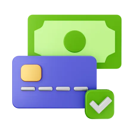 Pago verificado  3D Icon