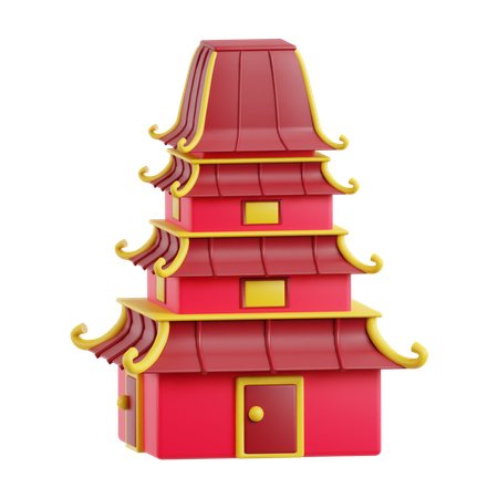 Pagoda  3D Icon