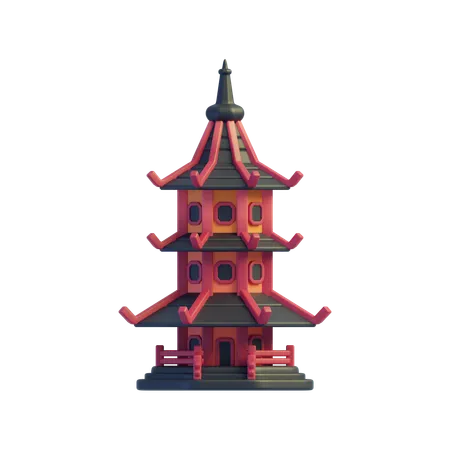 Pagoda  3D Icon