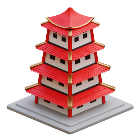 Pagoda  3D Icon