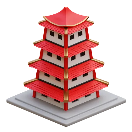 Pagoda  3D Icon