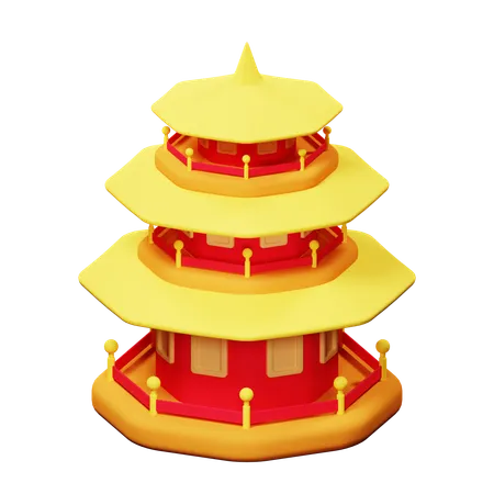 Pagoda  3D Icon