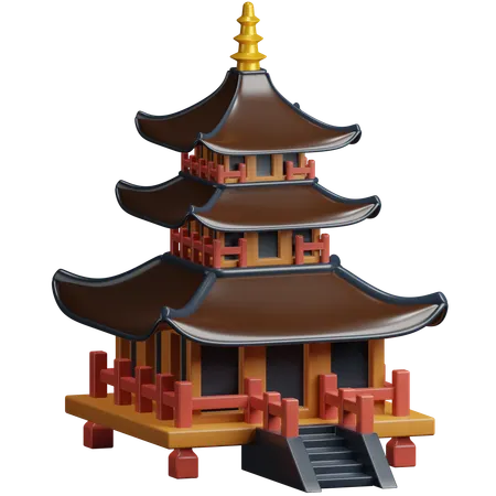 Pagoda  3D Icon