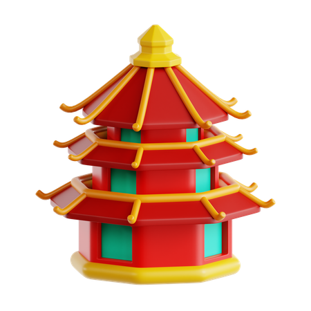 Pagoda  3D Icon