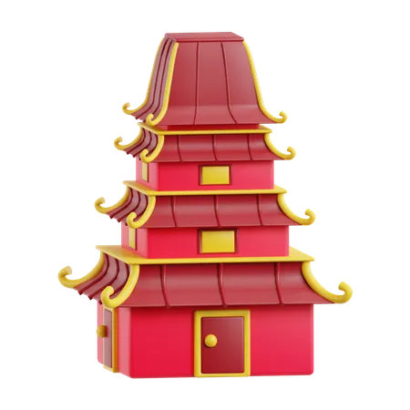 Pagoda  3D Icon