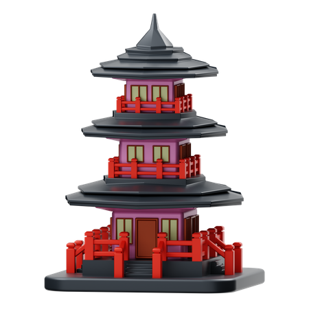 Pagoda  3D Illustration