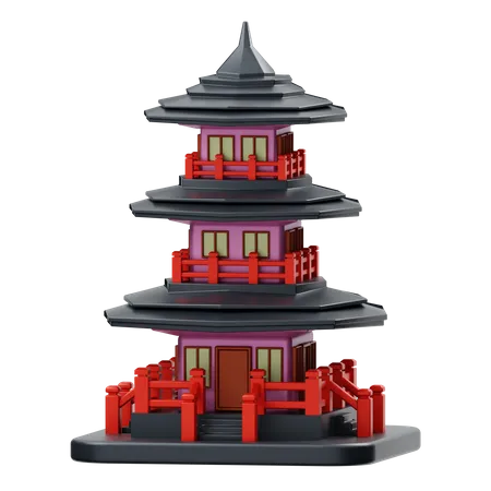 Pagoda  3D Illustration