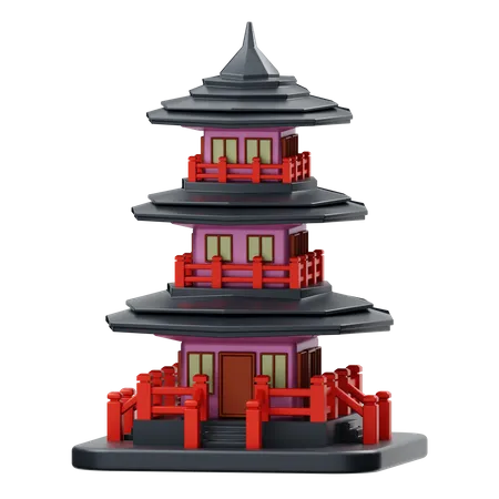 Pagoda 3D Illustration