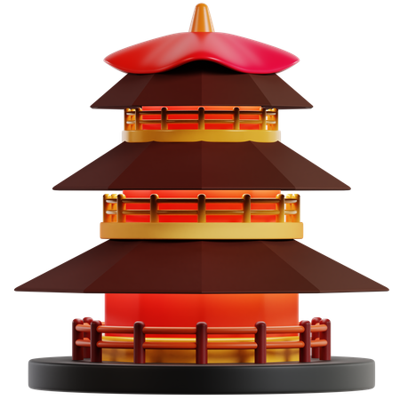 Celebración De La Pagoda Del Año Nuevo Chino  3D Icon