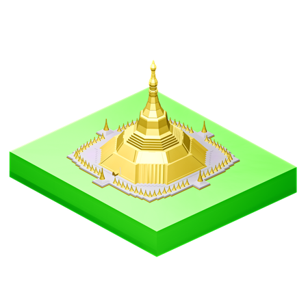 Pagoda de shweadagon  3D Icon