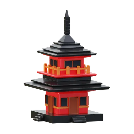 Pagoda japonesa  3D Icon