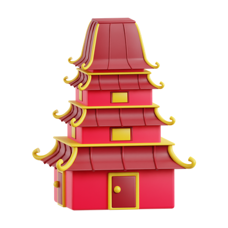 Pagode  3D Icon